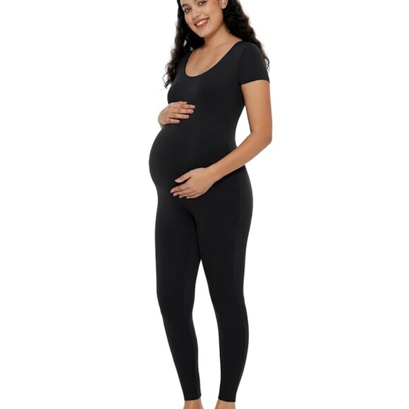 Black Maternity Bodysuit - Women's Large - Picture 1 of 5